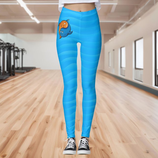 Yin Yang Fisk Tecknad Film Leggings (Skapare uppladdad)