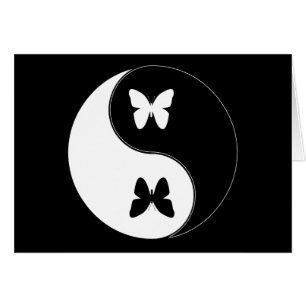 Yin Yang fjäril Hälsningskort