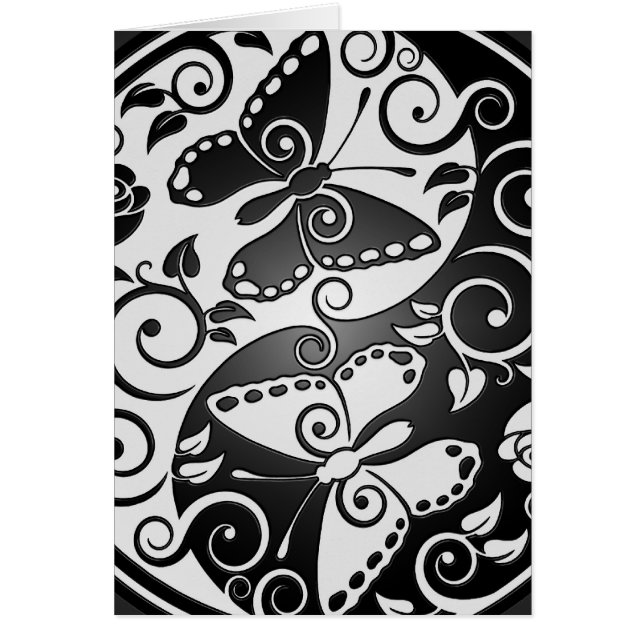 Yin Yang fjärilar OBS Kort (Framsidan)