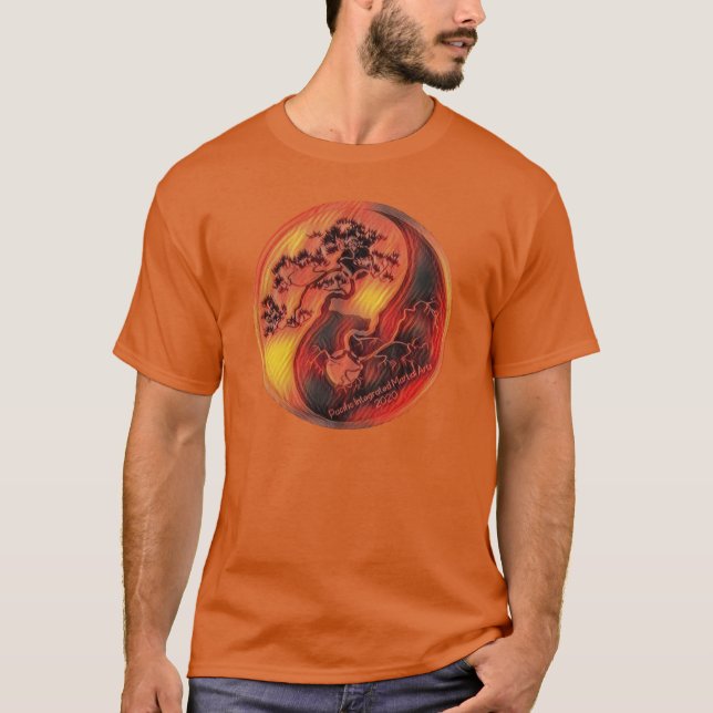 Yin yang flames 2020 t shirt (Framsida)