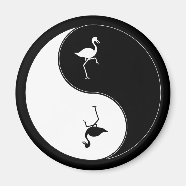 Yin Yang Flamingo Magnet (Framsidan)