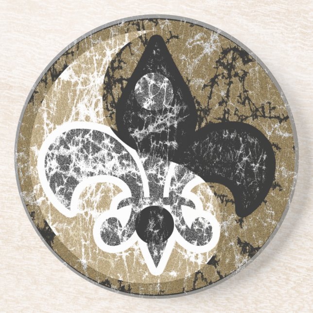 Yin Yang Fleur De Lis Underlägg (Framsidan)