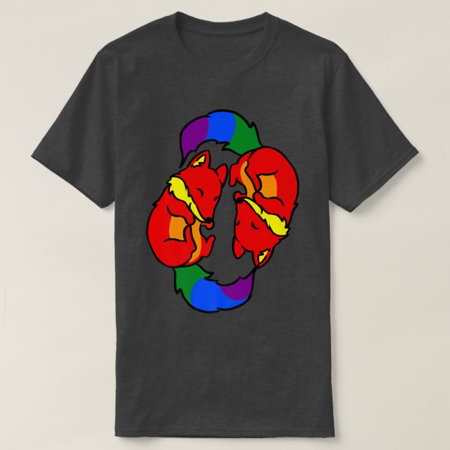 Yin Yang Foes Gay pride Premium T Shirt (Design framsida)