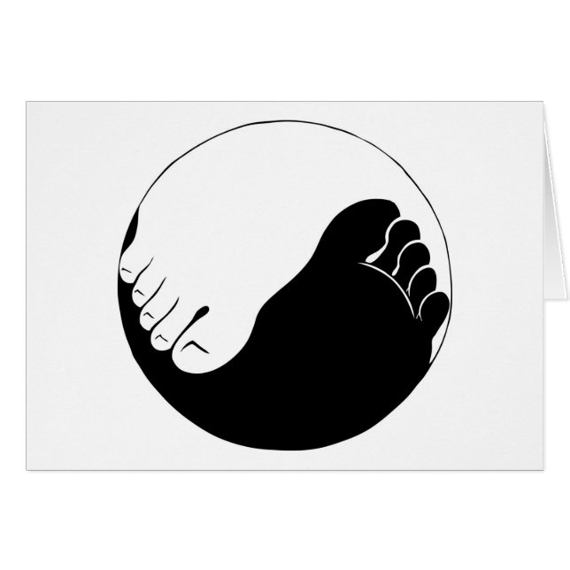 Yin Yang fot Hälsningskort (Framsidan Horizontal)