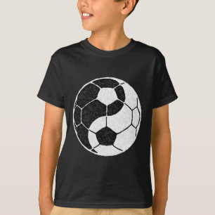 Yin Yang Fotbollsgrafik för män kvinnor pojkar och T Shirt