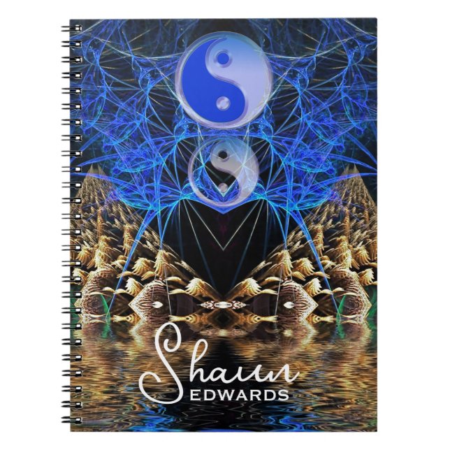 Yin Yang Fractal Visions Anteckningsbok (Framsidan)