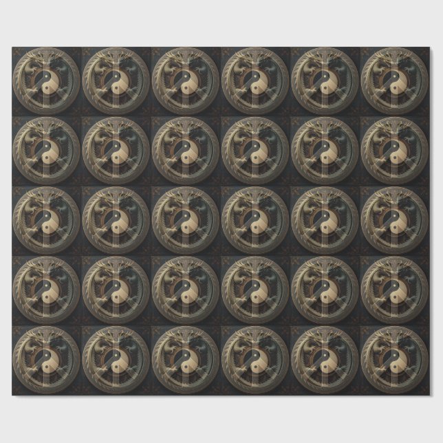 Yin Yang Fredstecken  Presentpapper (Platt)