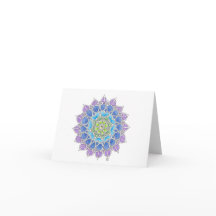 Yin Yang fridsam Mandala Notecard