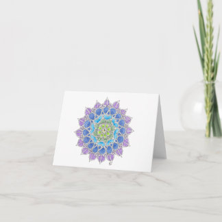 Yin Yang fridsam Mandala Notecard Kort