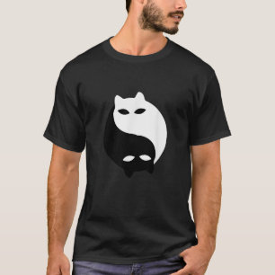 Yin Yang Funny Cat Yoga Zen Cat Owner Älskare Cat T Shirt