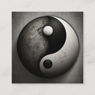 yin yang fyrkantigt visitkort