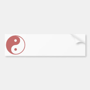 Yin Yang gammal rosa illustrationmall Bildekal