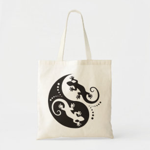 YIN- & YANG Geckossvart + din bakgrund & idé Tygkasse