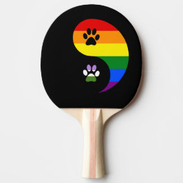 Yin-Yang Genderqueer Ping Pong Paddle Pingisracket
