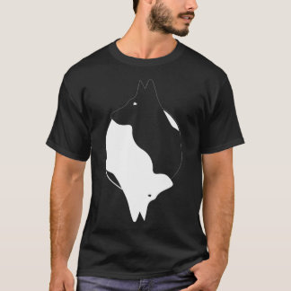Yin Yang German Shepherd Rolig hund Symbol Zen Med T Shirt