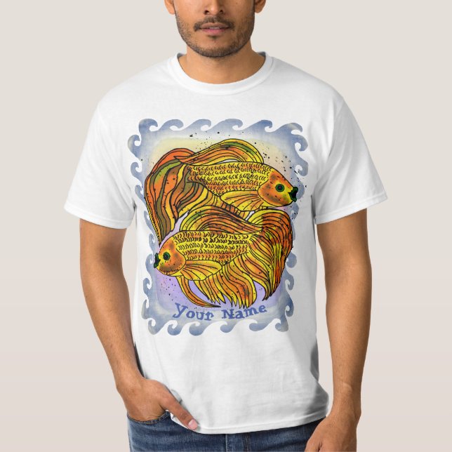 Yin Yang Goldfish T Shirt (Framsida)