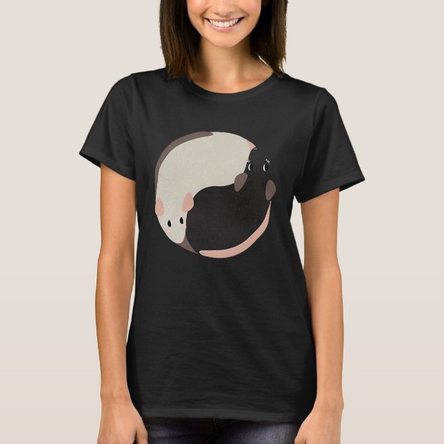 Yin Yang Gott nytt år 2020 Råttor Family Matching T Shirt (Framsida)