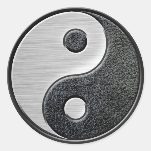 Yin Yang Graphic. Runt Klistermärke (Framsida)