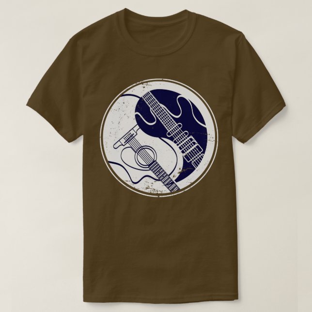 Yin Yang Guitar T Shirt (Design framsida)