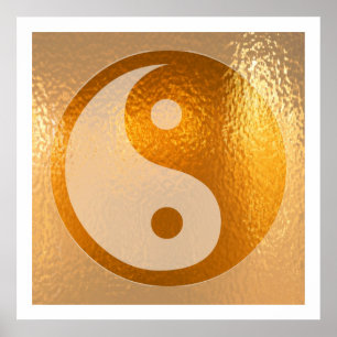 YIN YANG Guld Poster YingYang