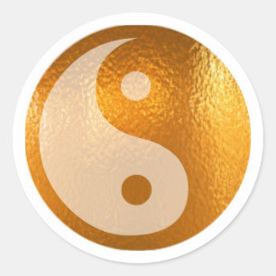 YIN YANG GULD RUNT KLISTERMÄRKE