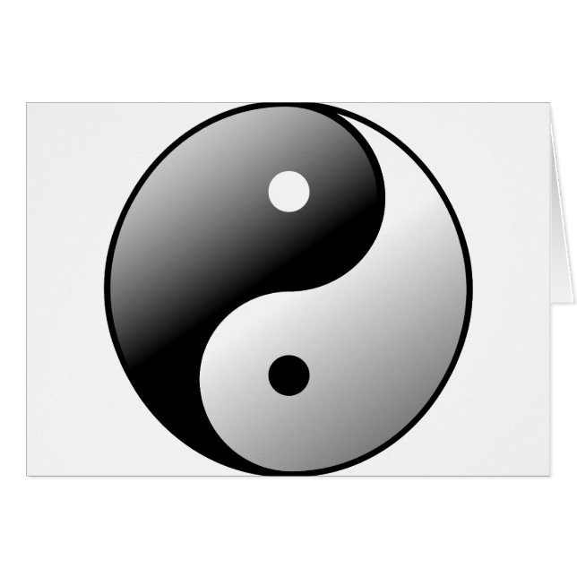 Yin Yang Hälsningskort (Framsidan Horizontal)
