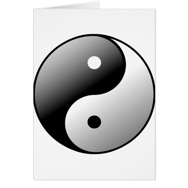 Yin Yang Hälsningskort (Framsidan)
