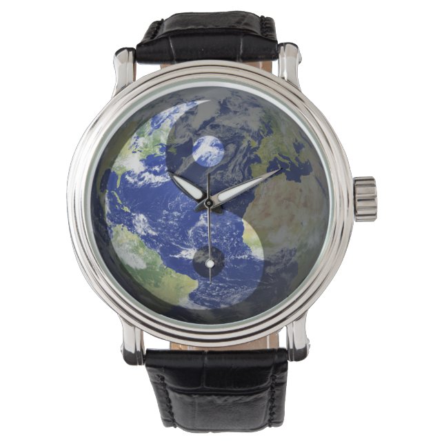 Yin-Yang harmoni på vår planet Armbandsur (Framsida)