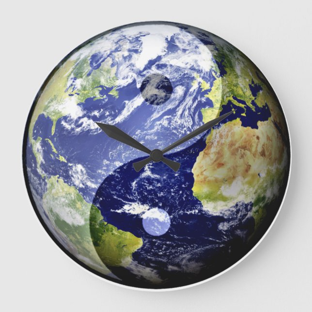 Yin-Yang harmoni på vårt planet Stor Klocka (Framsida)
