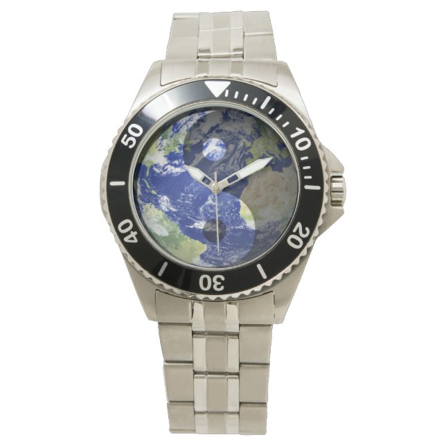 Yin-Yang Harmony Earth Planet Armbandsur (Framsida)
