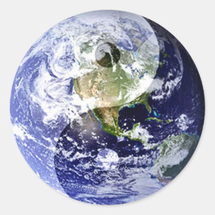 Yin-Yang Harmony på vår planet Runt Klistermärke