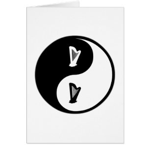Yin Yang harpa Hälsningskort