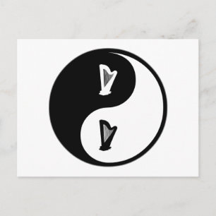 Yin Yang Harpa Vykort