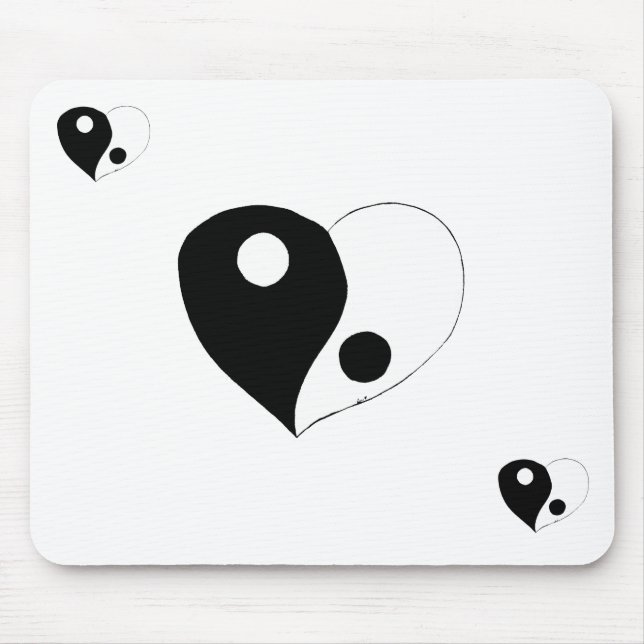 Yin Yang Heart (B/W) Musmatta (Framsidan)