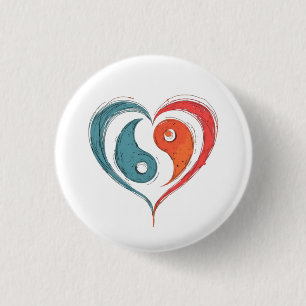 Yin Yang Heart Balance Artistic Knapp