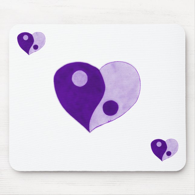 Yin Yang Heart (Lila/Lilac) Musmatta (Framsidan)