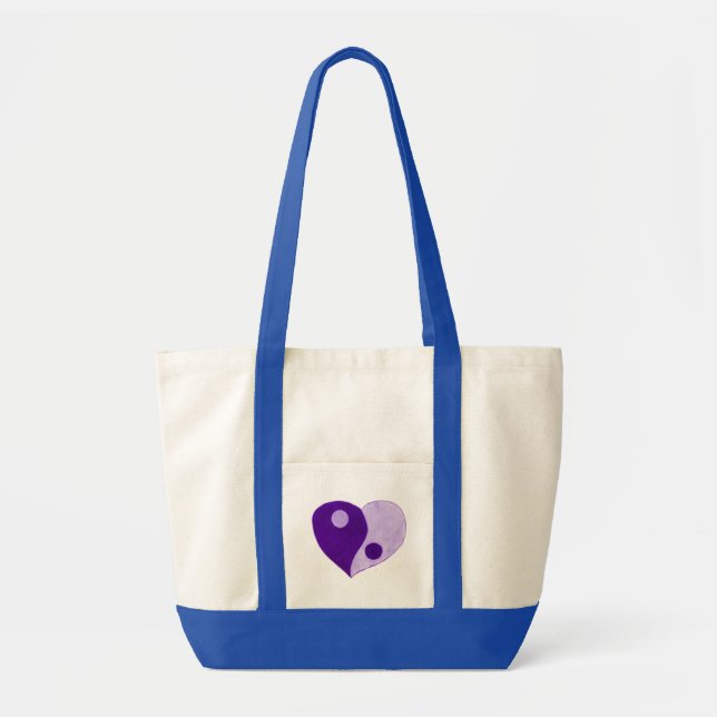 Yin Yang Heart (Lila/Lilac) Tygkasse (Framsidan)