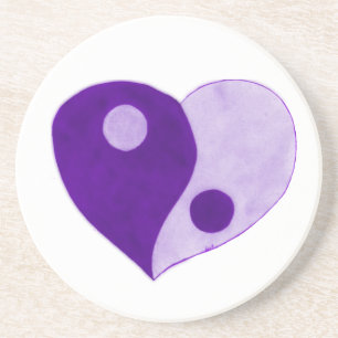 Yin Yang Heart (Lila/Lilac) Underlägg