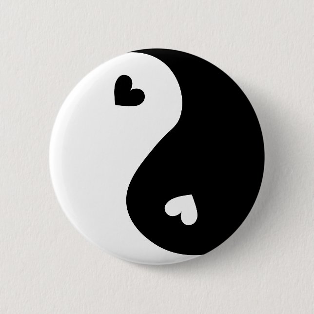 Yin Yang Hearts design Knapp (Framsida)