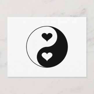 Yin Yang Hearts Vykort