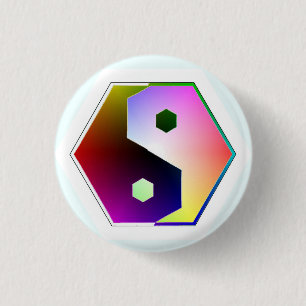 Yin Yang Hexagon Knapp