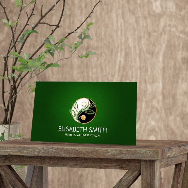 Yin Yang-Holistic Hälsa Coach Visitkort (Skapare uppladdad)