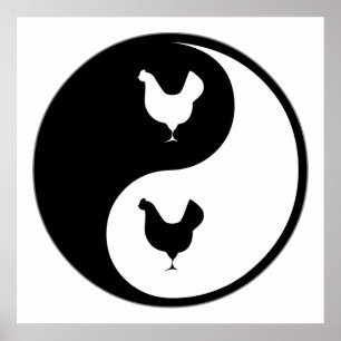 Yin Yang höna Poster