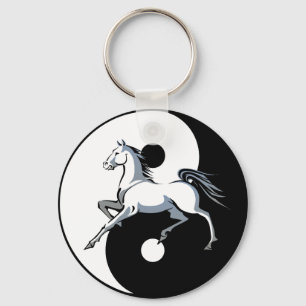 Yin Yang Horse Nyckelring