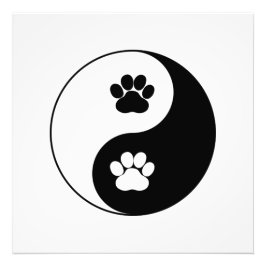 Yin Yang Hund Tass Fototryck