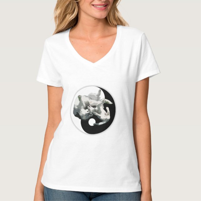 Yin-Yang HuskyT-tröja Tee (Framsida)