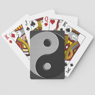 Yin Yang i stil för kolfibertryck Spel Kort
