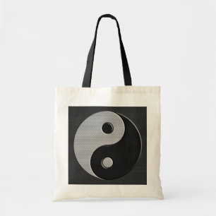 Yin Yang i stil för kolfibertryck Tygkasse