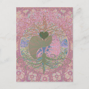 Yin Yang in Rosa Vykort