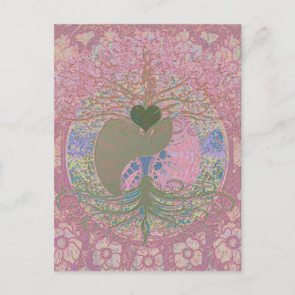 Yin Yang in Rosa Vykort